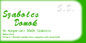 szabolcs domok business card